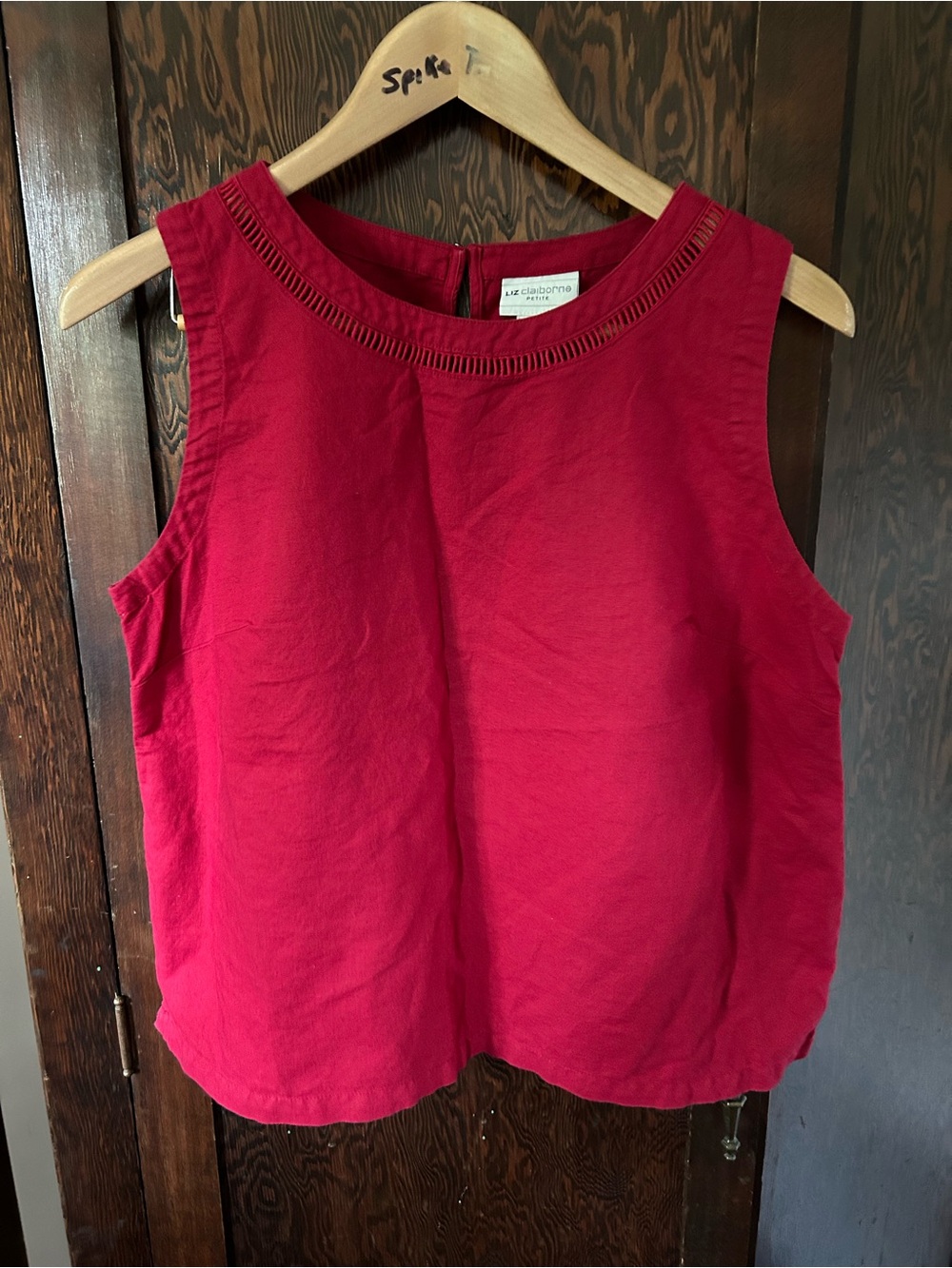 Liz Claiborne Red Linen Tank